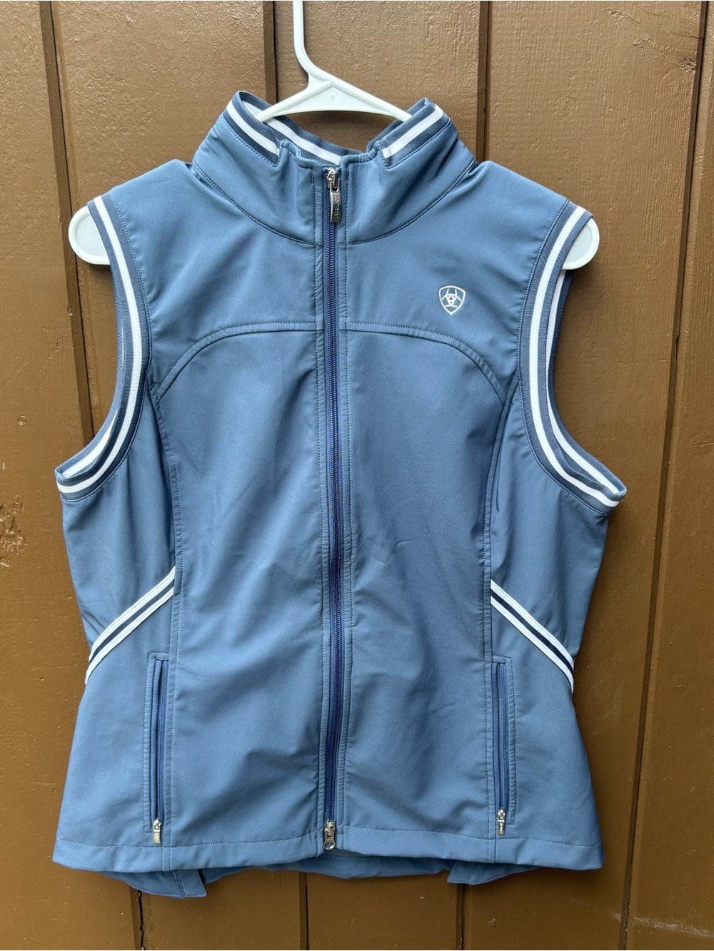Ariat Women’s Vest Softshell Large Blue White Cowgirl Western